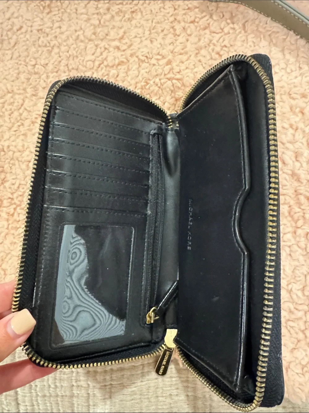 Michael Kors Black Patent Wristlet Wallet